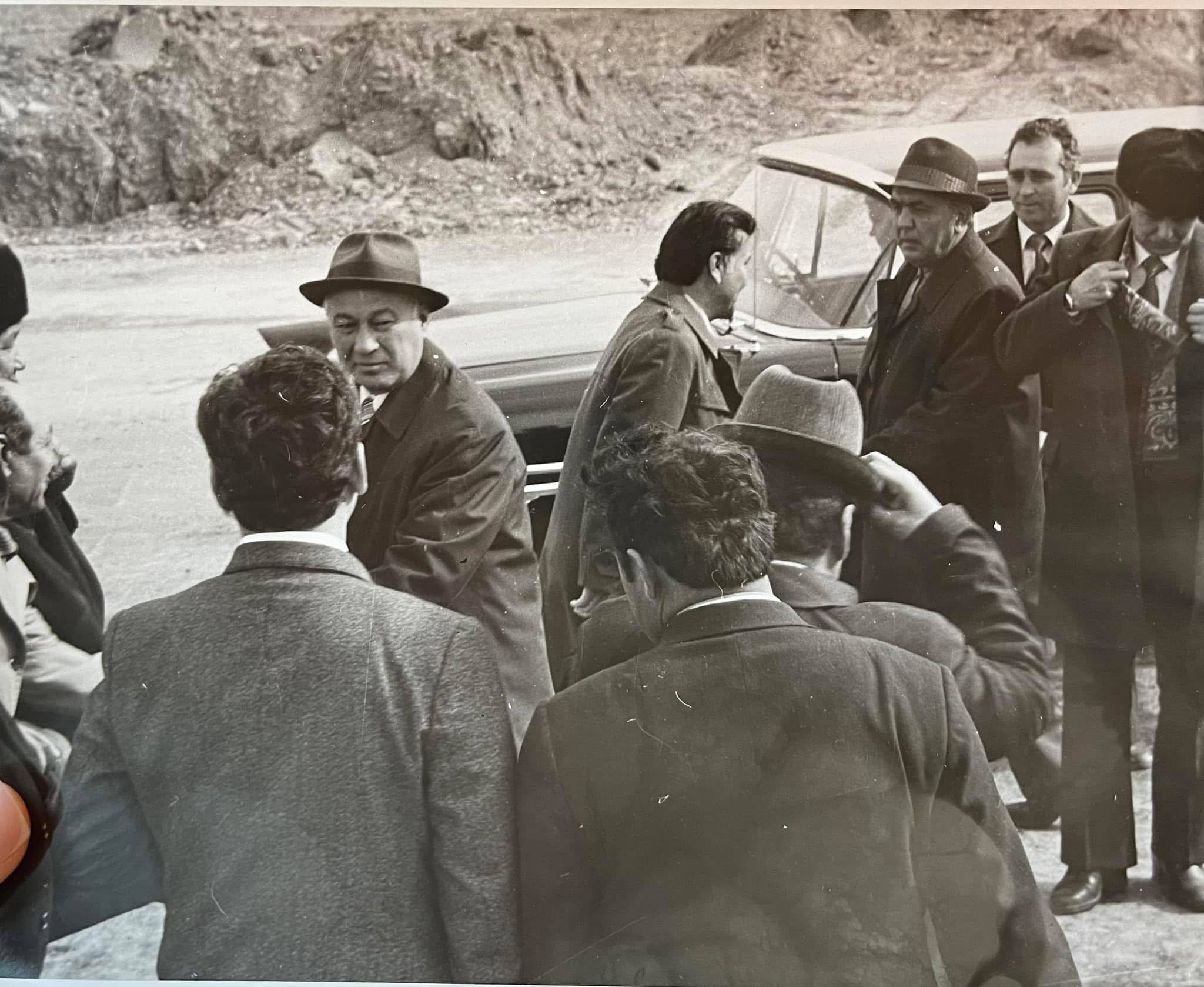 With Sharaf Rashidov at a field site